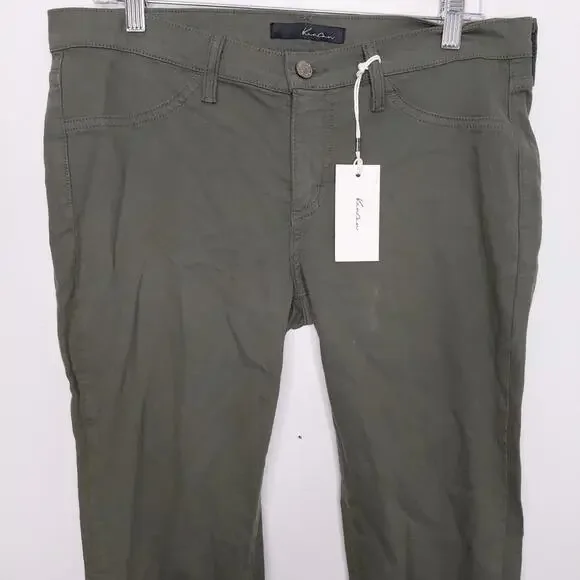 Kancan Jeans Womens 30 Olive Skinny Fit Mid Rise Ankle New Modest Classic Casual - Picture 3 of 9